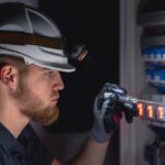 A,Male,Electrician,Works,In,A,Switchboard,In,Overalls,Against
