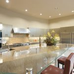 Glass,Topped,Breakfast,Table,In,Modern,Kitchen